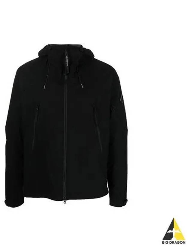 CP Company Lens Wappen Protech Hooded Jacket Black Navy 14CMOW003A 004117A - CP COMPANY - BALAAN 1