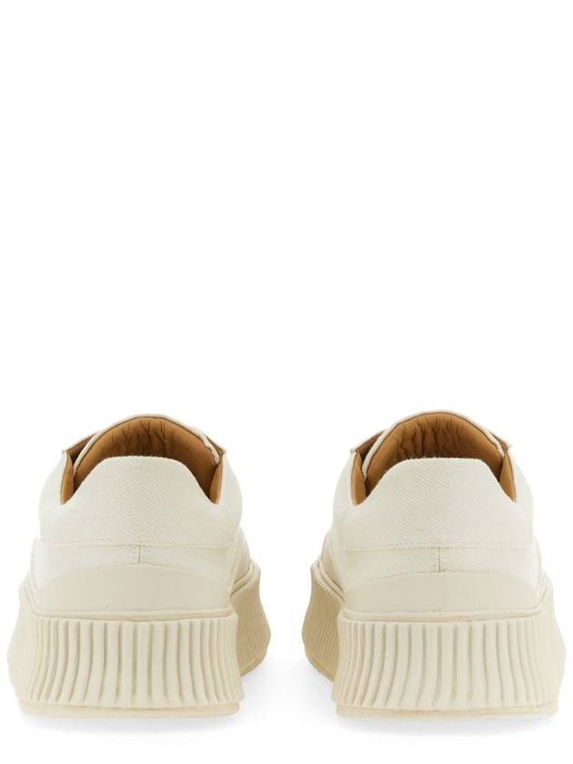 Canvas Platform Low Top Sneakers White - JIL SANDER - BALAAN 5