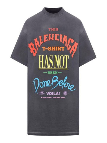 Short Sleeve T Shirt 787349TQVW41134 WASHED OUT BLACK - BALENCIAGA - BALAAN 1