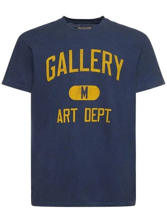 Art Dept Short Sleeve T Shirt Deep Navy - GALLERY DEPT. - BALAAN 1