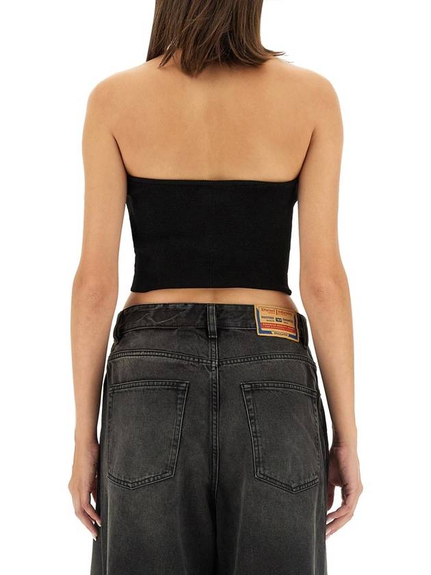 M Clarksvillex Logo Plaque Tube Top Black - DIESEL - BALAAN 5