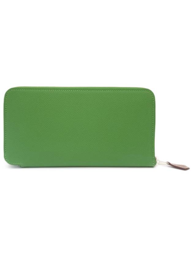 Women's Silk Zipper Long Wallet Green H085270CK AA - HERMES - BALAAN 1