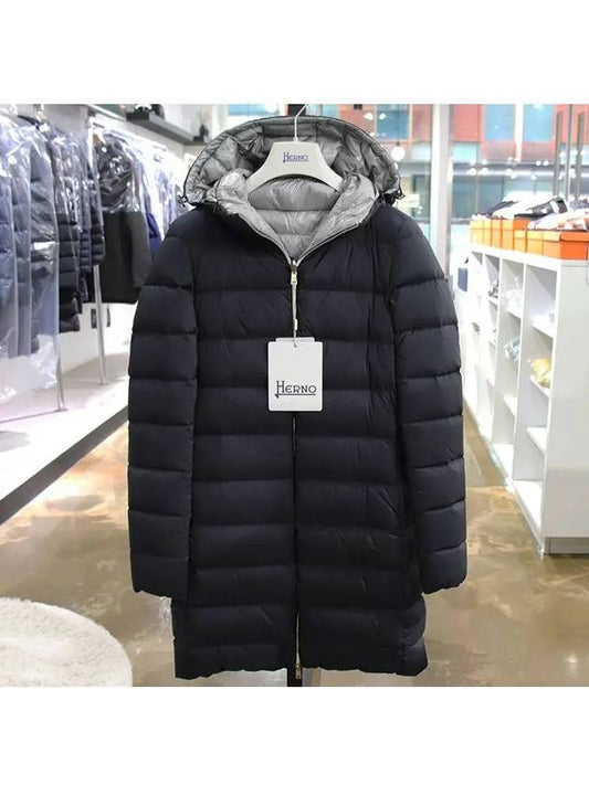 Double-sided down long padded jacket PI0531D black_silver - HERNO - BALAAN 2