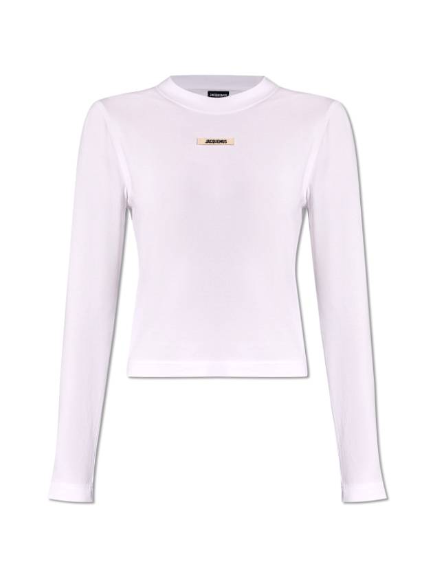 Le Gros Grain Manches Long Sleeve T-Shirt White - JACQUEMUS - BALAAN 2