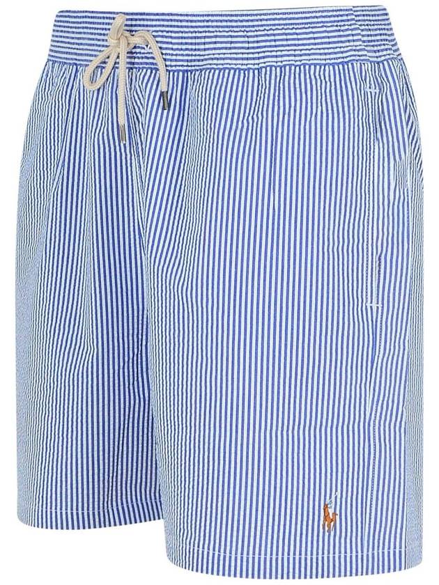 Polo Ralph Lauren Light Blue Cotton Blend Striped Swimsuit - POLO RALPH LAUREN - BALAAN 2