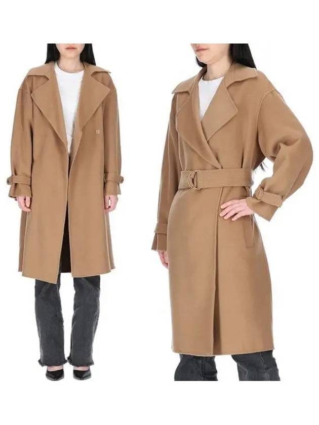 Women's Turbigo Wool Cashmere Single Coat Beige - MAX MARA - BALAAN 2