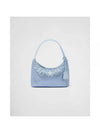 Crystal Satin Mini Bag Blue - PRADA - BALAAN 1