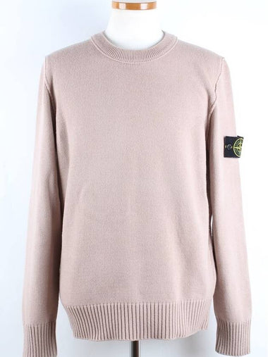 Stone Island Wappen Light Pink Knit L - STONE ISLAND - BALAAN 1