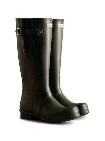 Tall Side Adjustable Wellington Long Rain Boots Dark Olive - HUNTER - BALAAN 2