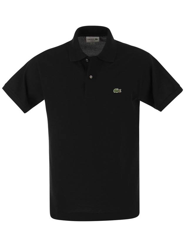 Men's Logo Classic Fit Cotton Short Sleeve Polo Shirt Black - LACOSTE - BALAAN 2