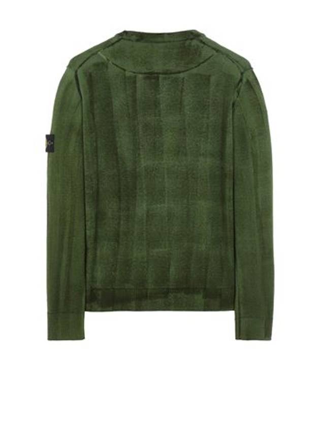 Waffen Patch Wool Knit Top Olive - STONE ISLAND - BALAAN 3