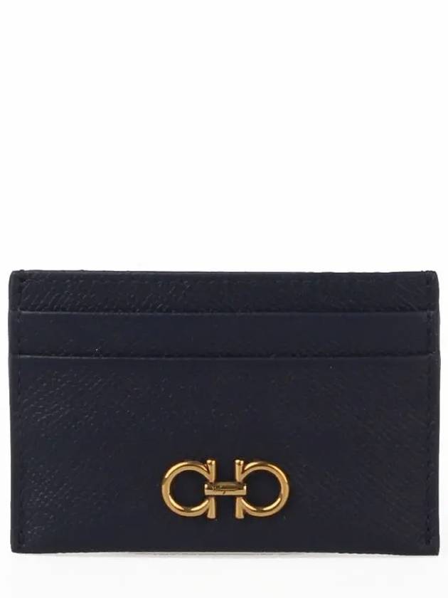 Gancini Card Wallet Blue - SALVATORE FERRAGAMO - BALAAN 2