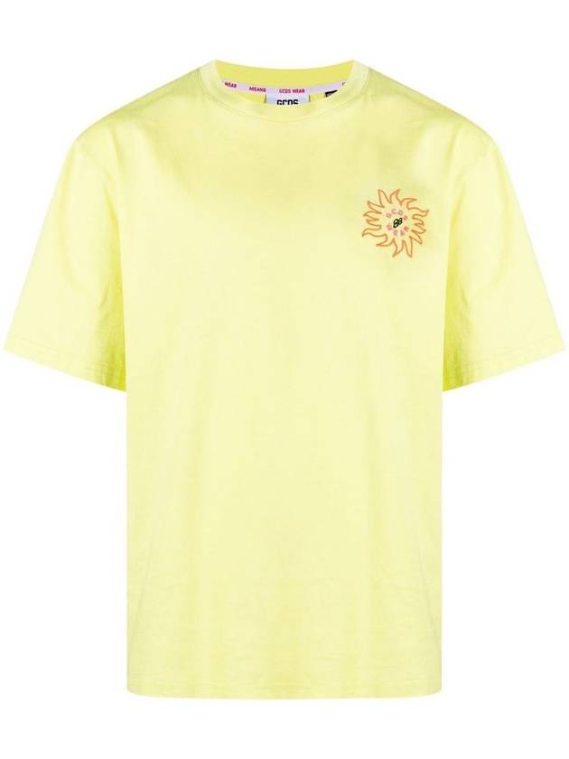 Men's Surfing Weirdo Printed Loose Short Sleeve T-Shirt Lime - GCDS - BALAAN 2