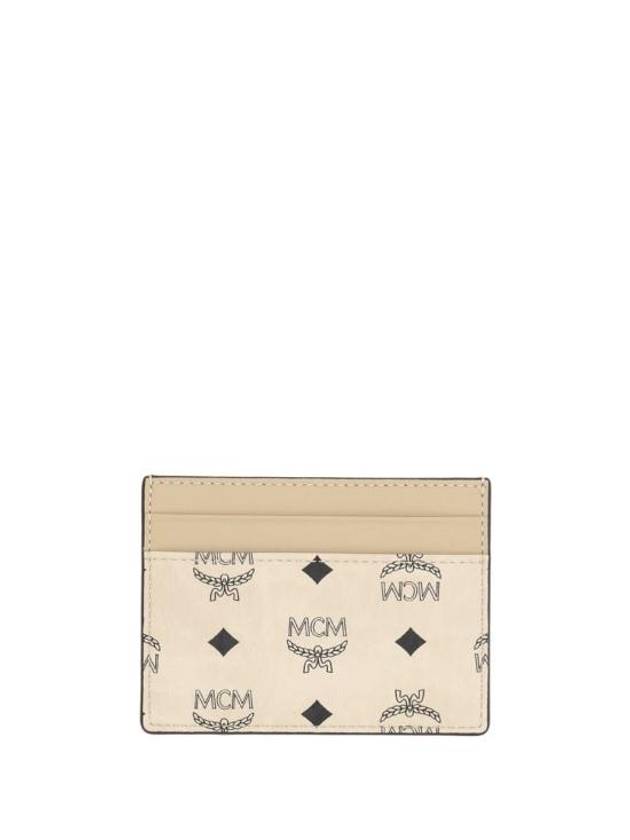 MCM Wallet MXADATA08I8 BEIGE BLACK LOGO - MCM - BALAAN 1