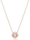 Una Sparkling Dance Clover Necklace Pink Rose Gold - SWAROVSKI - BALAAN 4