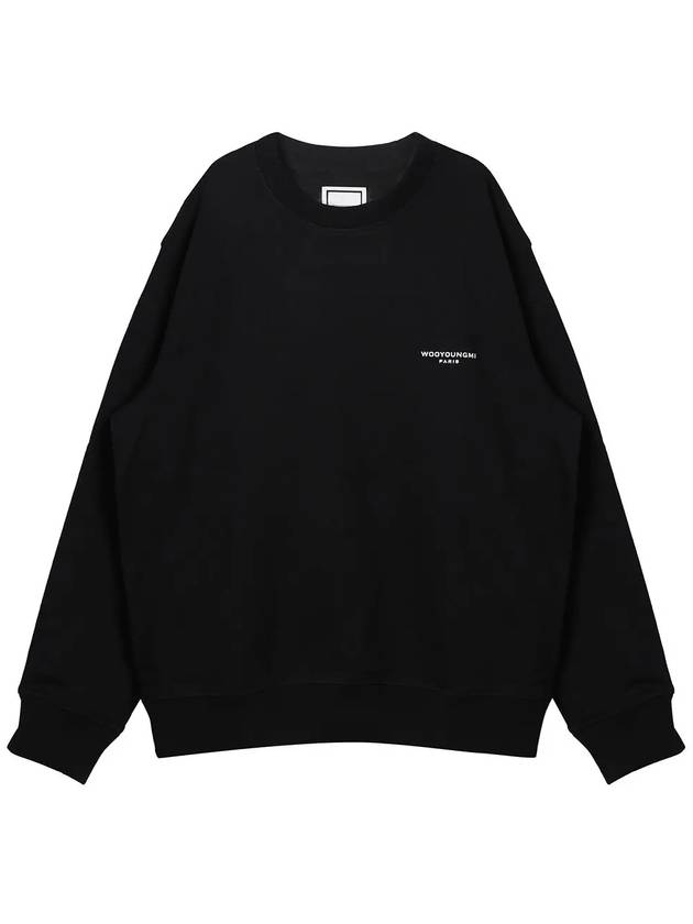 Square Label Sweatshirt Black W233TS21715B - WOOYOUNGMI - BALAAN 7