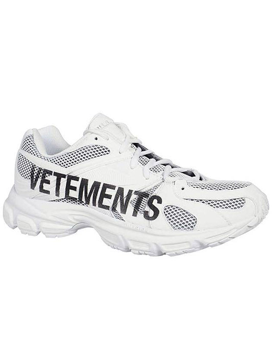 12Th Anniversary Artisanal Spike Runner Low Top Sneakers White - VETEMENTS - BALAAN 1