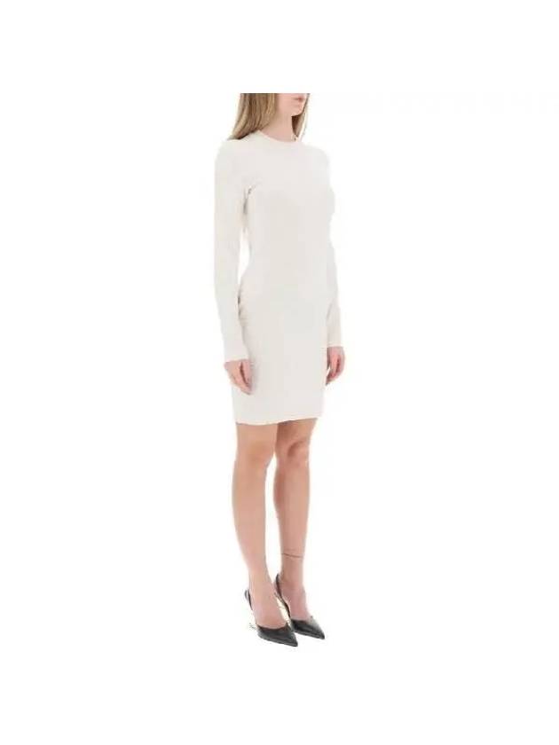 FF Pattern Bodycon Short Dress White - FENDI - BALAAN 3