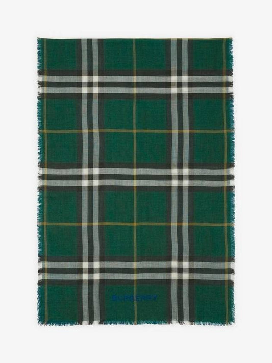 Vintage Check Fringe Scarf Green - BURBERRY - BALAAN 2