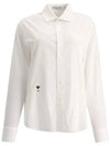 CD Embroidered Cotton Shirt White - DIOR - BALAAN 1