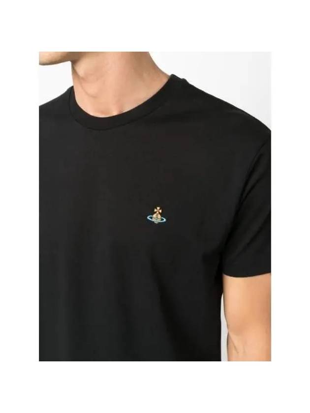 ORB Logo Cotton Short Sleeve T-Shirt Black - VIVIENNE WESTWOOD - BALAAN 6