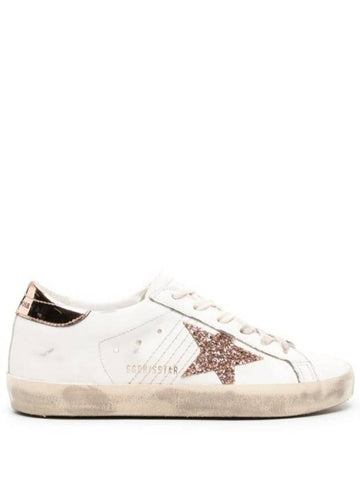 Women's Superstar Low Top Sneakers White Peach Pink Peach Pink - GOLDEN GOOSE - BALAAN 1