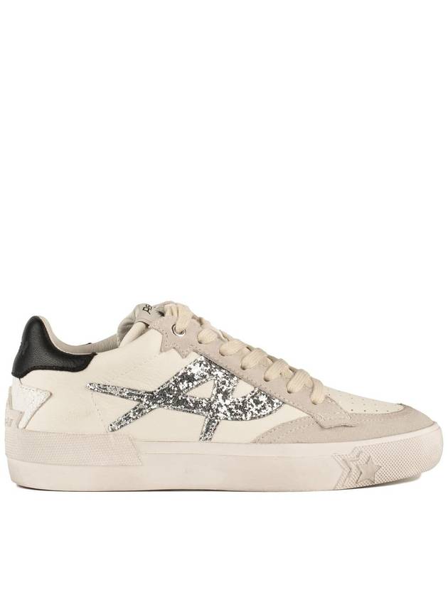 Ash Smooth Leather And Suede Sneakers With Silver Detailing - ASH - BALAAN 1