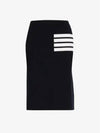 Double Face Merino 4 Bar A Line Skirt Navy - THOM BROWNE - BALAAN 3