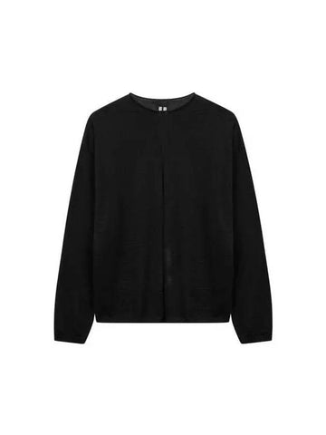 MEN Easy Wool Round Neck Knit Black - RICK OWENS - BALAAN 1