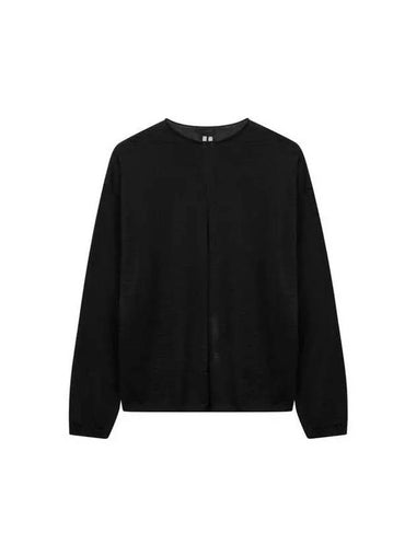 MEN Easy Wool Round Neck Knit Black - RICK OWENS - BALAAN 1