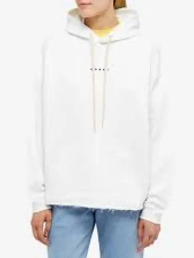 Logo Print Hooded Top Stone White - MARNI - BALAAN 1