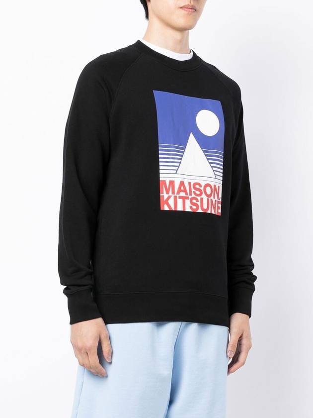 Blue Anthony Burrill Clean Cotton Sweatshirt Black - MAISON KITSUNE - BALAAN 4