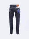 Men's Denim Cotton Straight Jeans Navy - JACOB COHEN - BALAAN 3