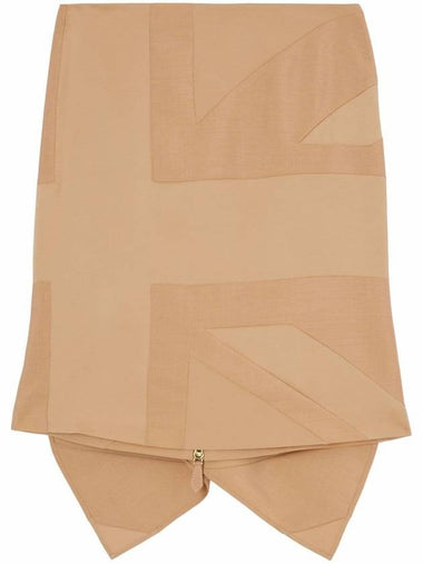 Flag Satin Unbalanced Skirt - BURBERRY - BALAAN 1