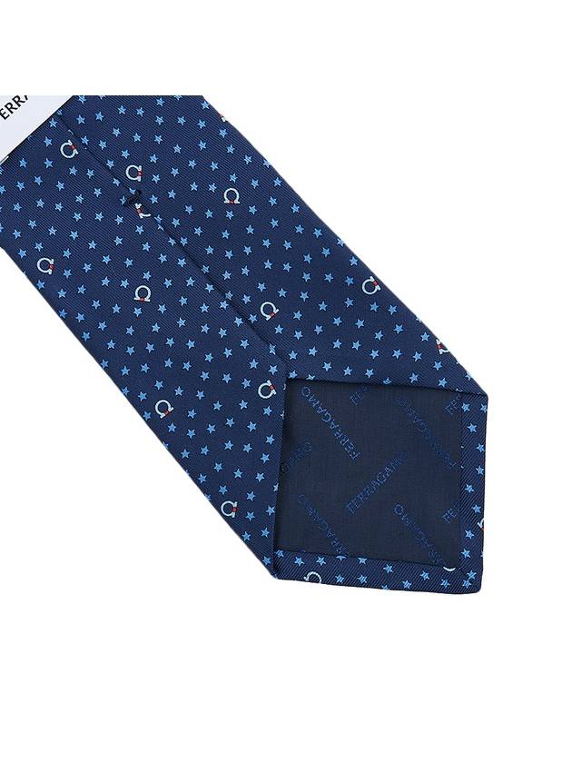 Ferragamo Men's Gancini Silk Tie 35 0874 F NAVY 0761807 - SALVATORE FERRAGAMO - BALAAN 6