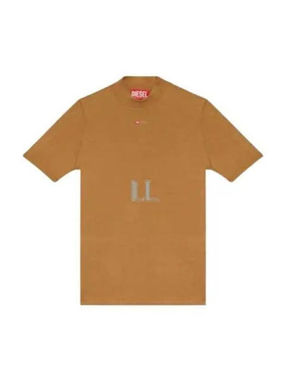 T Mokky Microdiv Logo Short Sleeve T-Shirt Camel - DIESEL - BALAAN 2