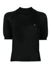 Women's Wool Silk Knit Top Black - VIVIENNE WESTWOOD - BALAAN 2