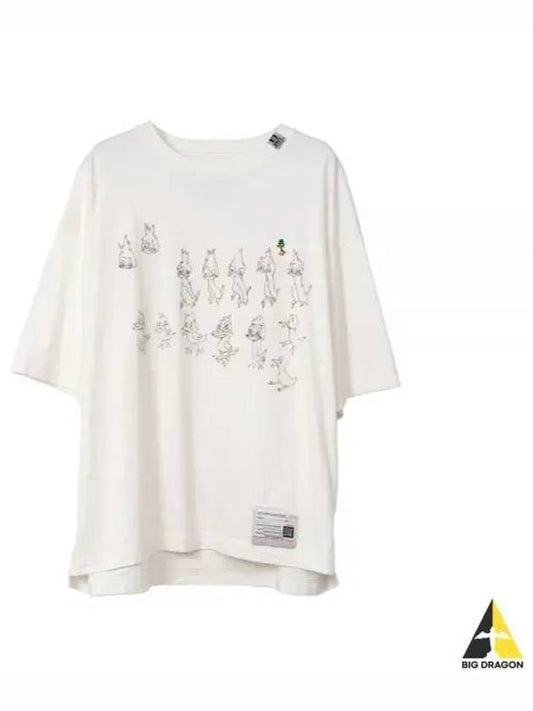 A13TS642 white duck printed t shirt - MIHARA YASUHIRO - BALAAN 1