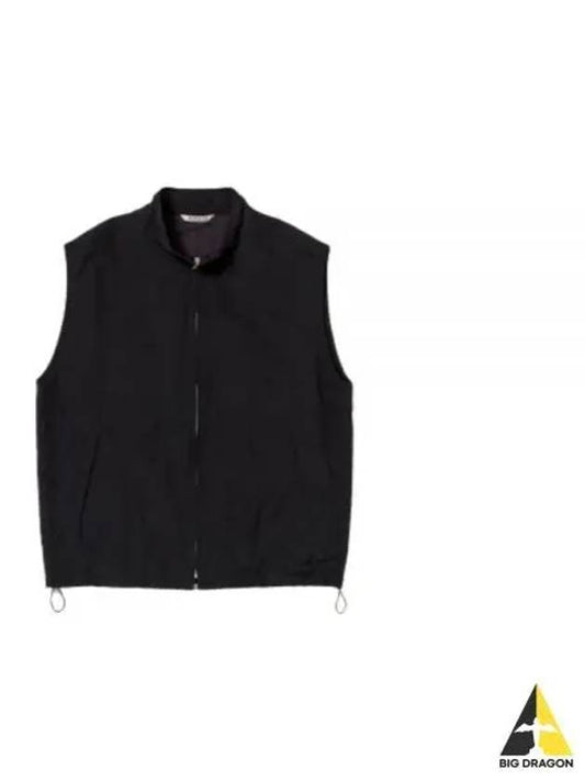 HIGH COUNT WOOL POPLIN VEST BLACK A24SV02WP - AURALEE - BALAAN 1