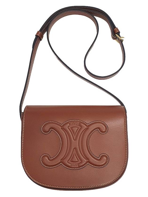 Folco Cuir Triomphe Calfskin Cross Bag Tan - CELINE - BALAAN 2