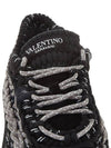 Crochet Low Top Sneakers Black - VALENTINO - BALAAN 9