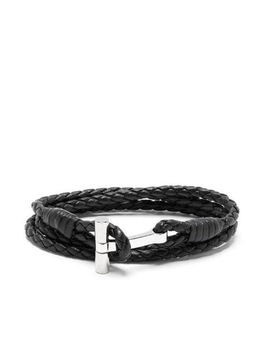 braided leather wrap style bracelet JM005ICL002S - TOM FORD - BALAAN 1