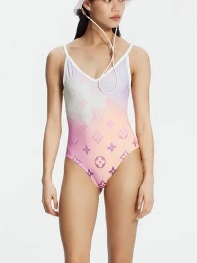 Monogram Gradient Cutout One Piece Swimsuit Pink - LOUIS VUITTON - BALAAN 2