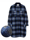 Kotajot Check Single Coat Navy - ISABEL MARANT - BALAAN 6