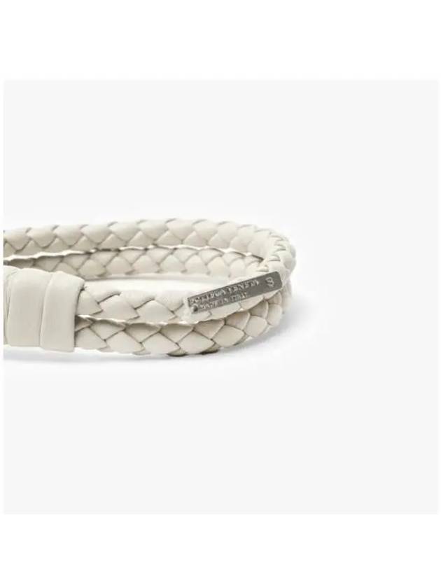 Intrecciato Double Weaving Bracelet White - BOTTEGA VENETA - BALAAN 5