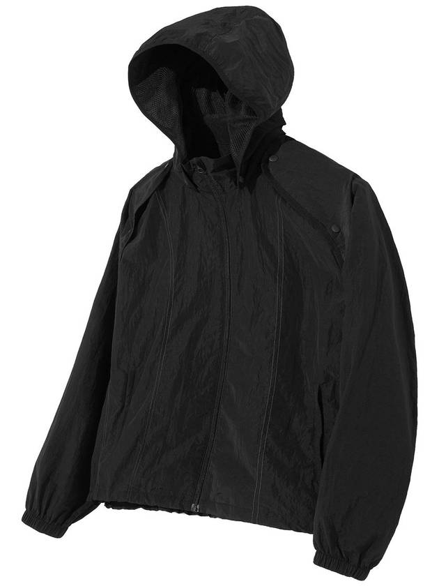 Swivel 3 Way Detachable Nylon Jumper Windbreaker Black - SWIB - BALAAN 2