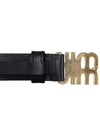 Logo Buckle Leather Belt Black - MIU MIU - BALAAN 7