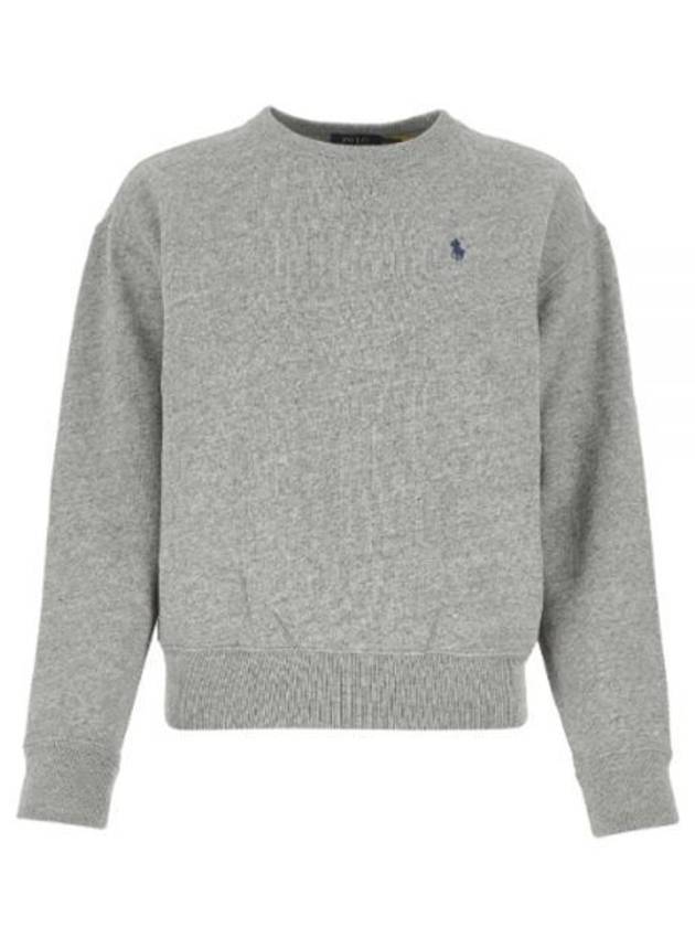 Logo Crew Neck Wool Knit Top Grey - POLO RALPH LAUREN - BALAAN 2