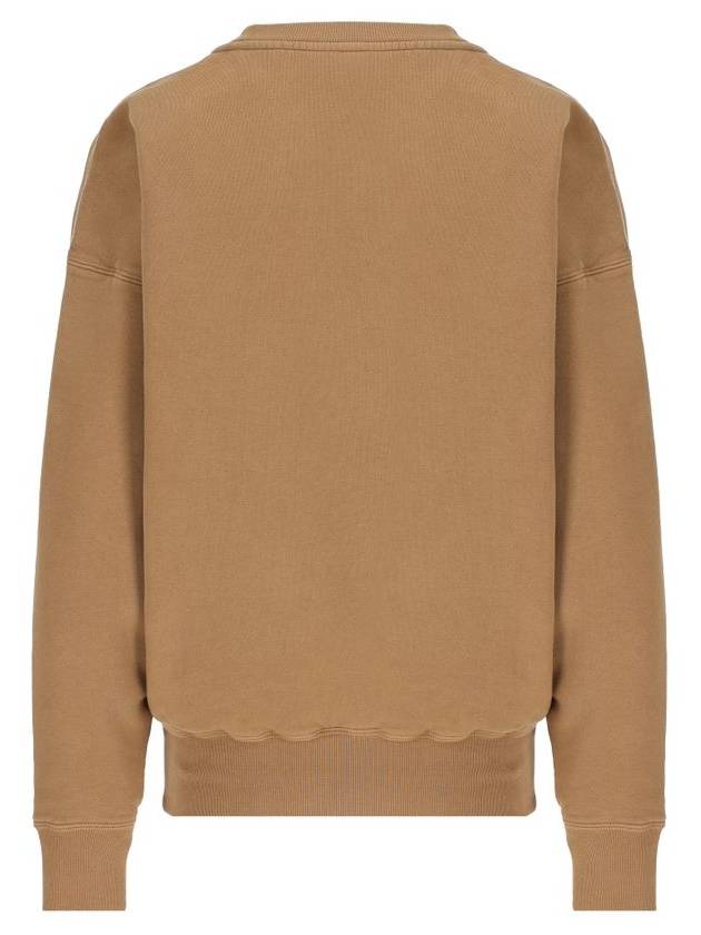 Crew Neck Sweatshirt Dark Beige - SAINT LAURENT - BALAAN 3