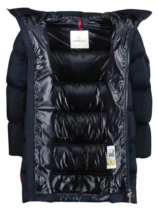 Moncler Kids 8 10 MARAT hood long padding navy - MONCLER - BALAAN 4